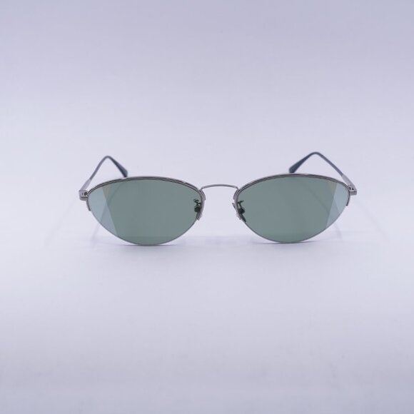 Bottega Veneta BV0245S 004 Sunglasses Silver Cat Eye Frame, Green Lenses - Picture 4 of 13